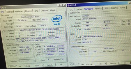Intel Core i7-5775C разогнан до 5 ГГц