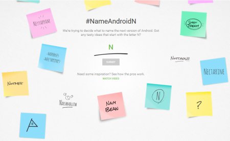 Google просит помощи в наименовании Android N