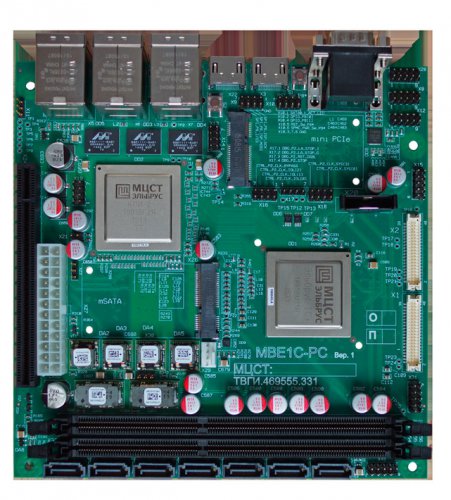 Компанией МЦСТ создана плата разработчика MBE1C-PC для новейшего микропроцессора Эльбрус-1С+