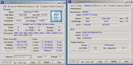 Core i7-7700K разогнали до 7 ГГц