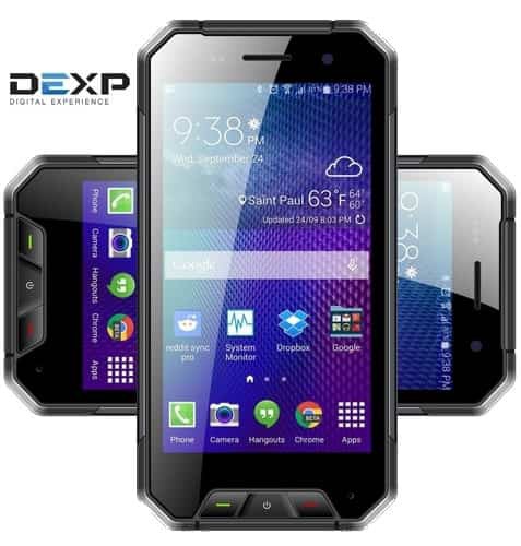 Российская компания DEXP (Владивосток) представила защищенный смартфон с поддержкой ГЛОНАСС