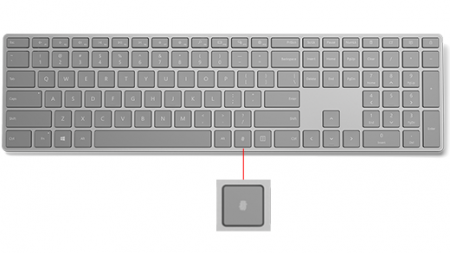 Microsoft представляет клавиатуру со скрытым сканером отпечатка