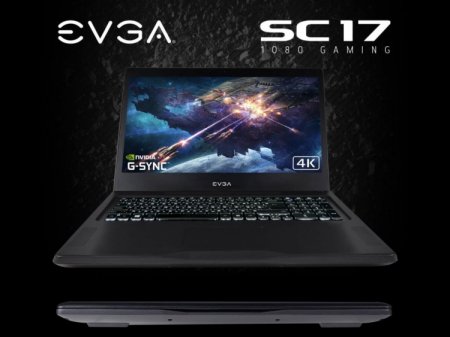 EVGA выпускает игровой ноутбук SC17 1080