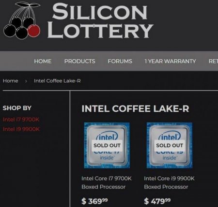 Стали известны цены новых процессоров Intel Core i7-9700K и i9-9900K