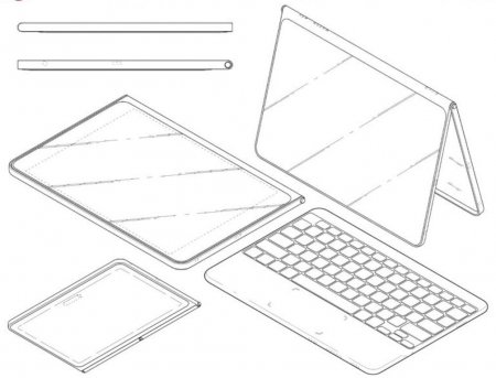 LG запатентовала новый планшет с крышкой и беспроводной клавиатурой