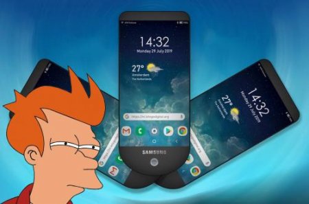 Странный патент Samsung предлагает «смартфон-веер»