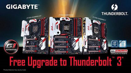 Gigabyte обновляет Thunderbolt до версии 3 перепрошивкой